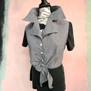 Tiramisu sleeveless tie front shirt